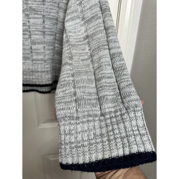 Ana A New Approach Women’s Gray Crop Sweater Stretch Pullover Long Knit Sleeve - Picture 4 of 4